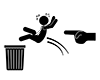 使い捨ての社員。無能な社員をクビにする。ゴミ屑のような扱い。 - ビジネス｜クリップアート｜フリー素材