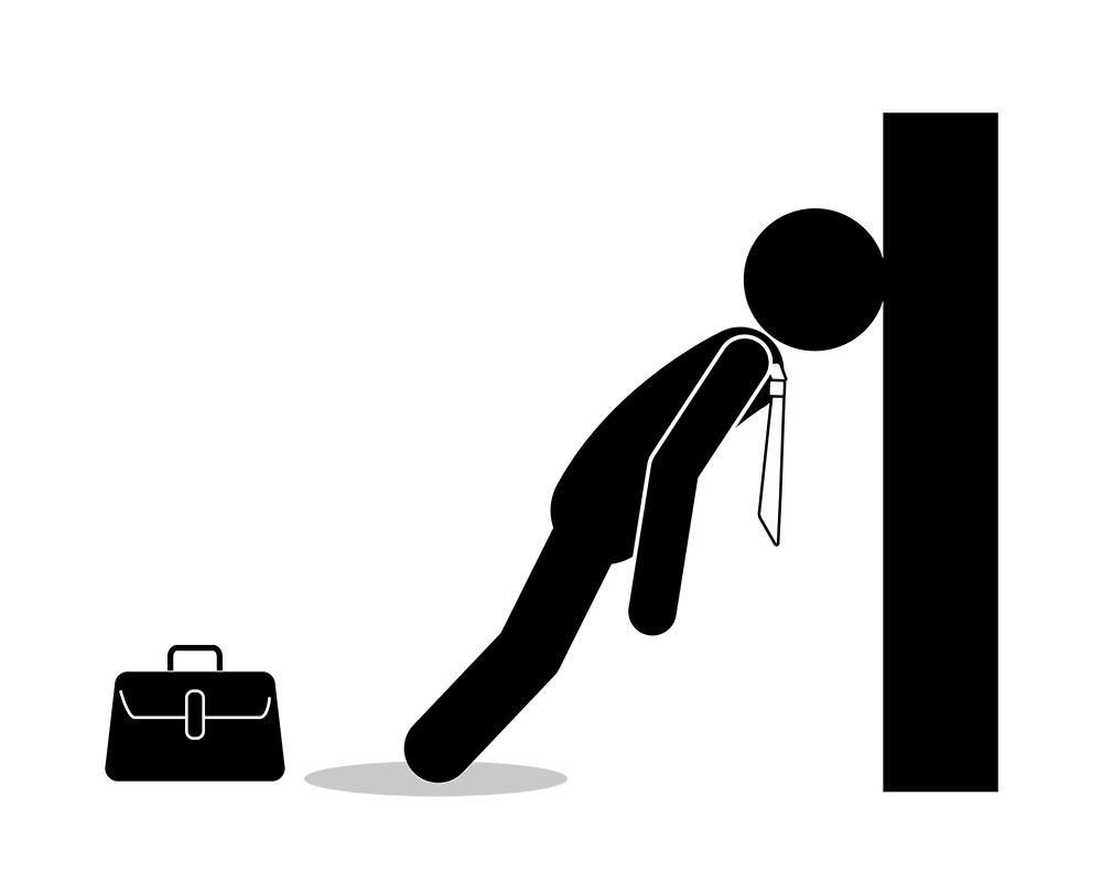 ゴミのように捨てられる人物。能力がないとクビにされる。 - 挿絵/クリップアート/フリー/写真/アイコン/白黒/シンプル