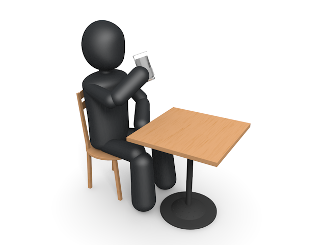 面接 / 雑談 / 座る - シンプル人物イラスト/人クリップアート/アイコン/黒色/ピクトグラム