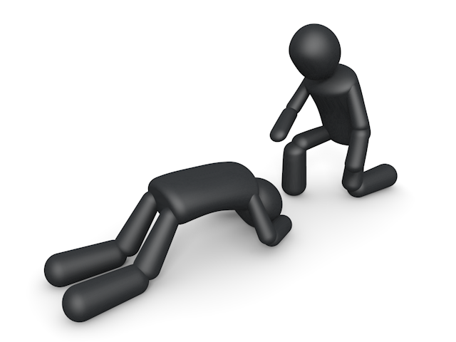 いらずら / 罠にはめる / 悪巧み - シンプル人物イラスト/人クリップアート/アイコン/黒色/ピクトグラム