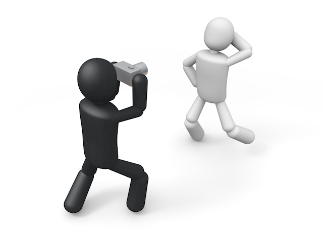 マーク / ゴミ / 絵文字 - シンプル人物イラスト/人クリップアート/アイコン/黒色/ピクトグラム