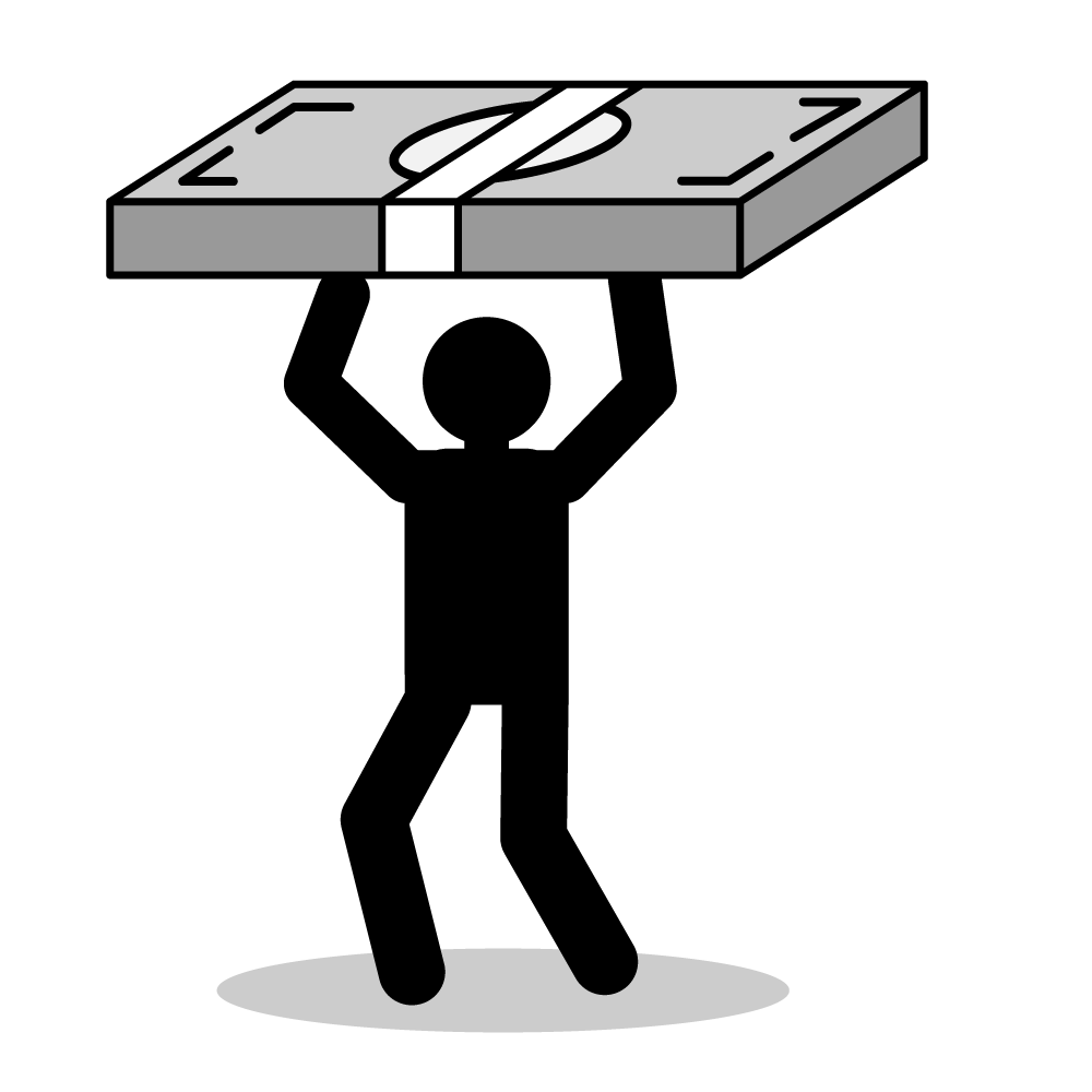 新型コロナウイルス/緊急経済対策/手続き業務 - 挿絵/クリップアート/フリー/写真/アイコン/白黒/シンプル