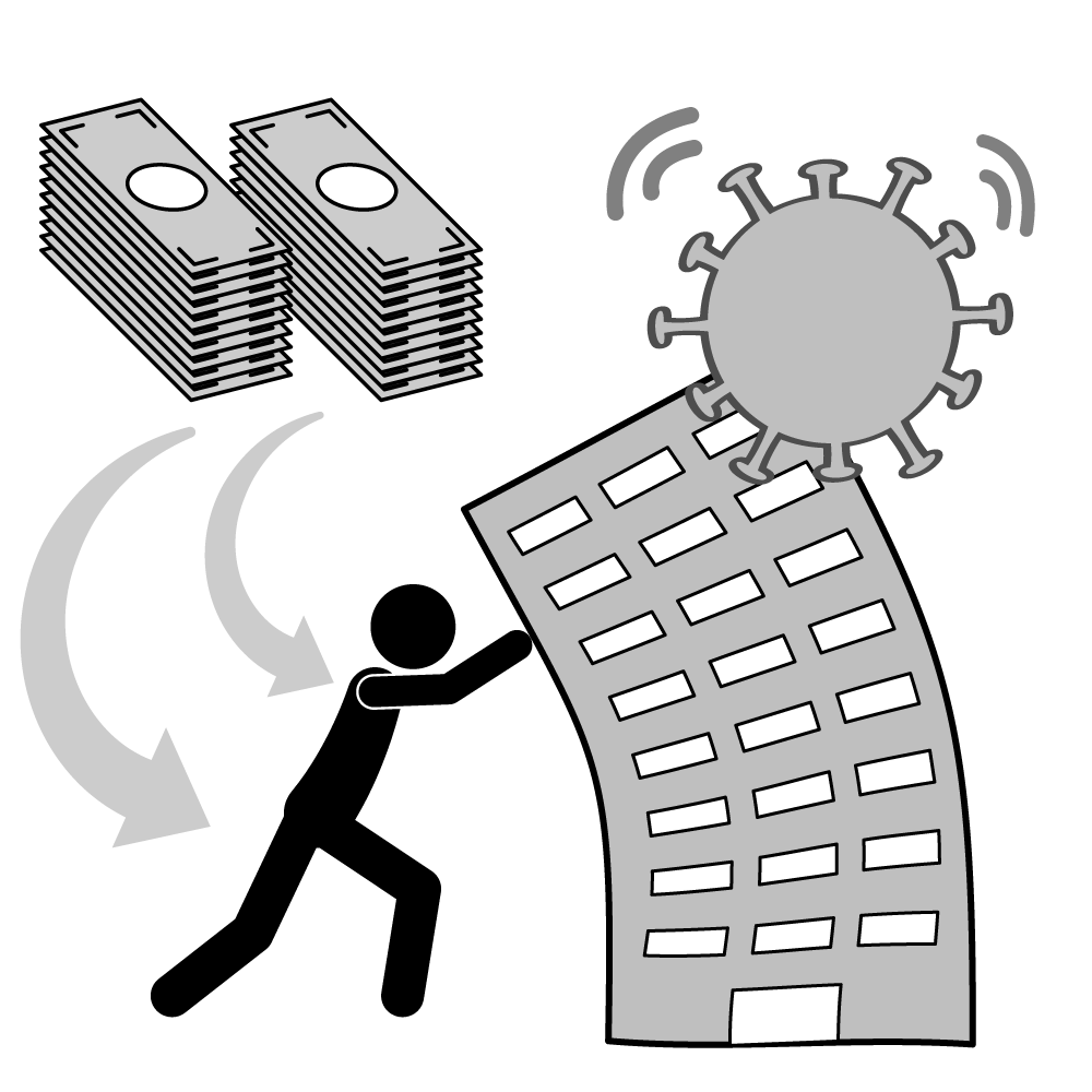 売上減/サポート窓口/申請 - 挿絵/クリップアート/フリー/写真/アイコン/白黒/シンプル