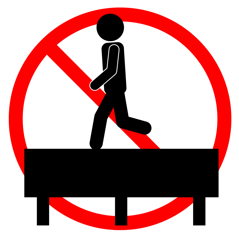 危険のぼるな - シンプル / クリップアート / アイコン / イラスト / 無料 / 白黒 / 二色 / PNG形式：背景透明