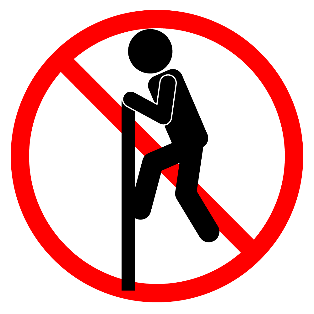 柵越え禁止 - シンプル / クリップアート / アイコン / イラスト / 無料 / 白黒 / 二色 / PNG形式：背景透明