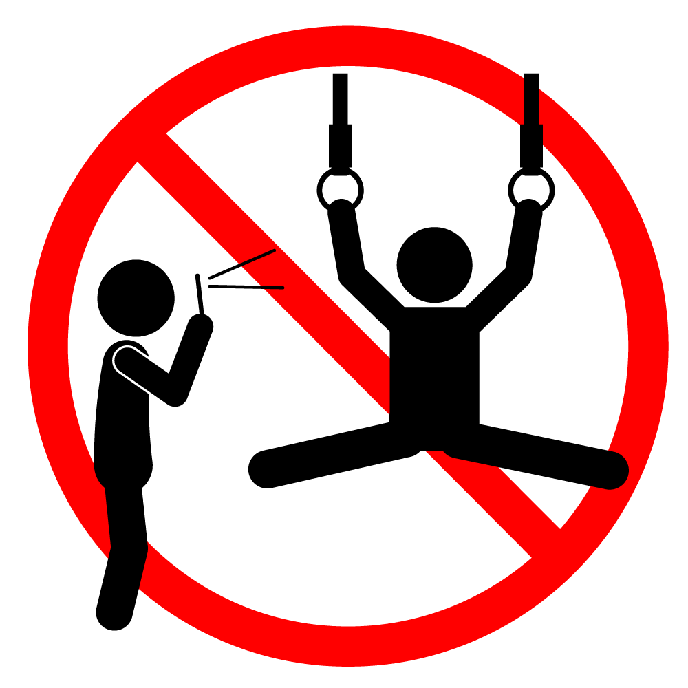 迷惑行為はやめましょう - シンプル / クリップアート / アイコン / イラスト / 無料 / 白黒 / 二色 / PNG形式：背景透明