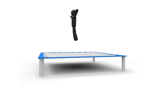 トランポリン/飛ぶ / スポーツ / 無料素材 / イラスト