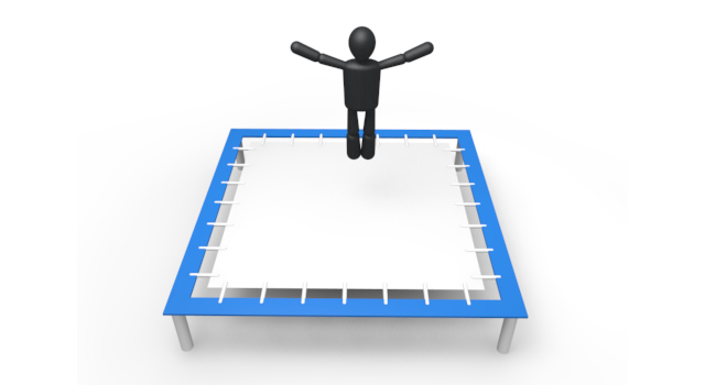 跳ねる/トランポリン / スポーツ / 無料素材 / イラスト