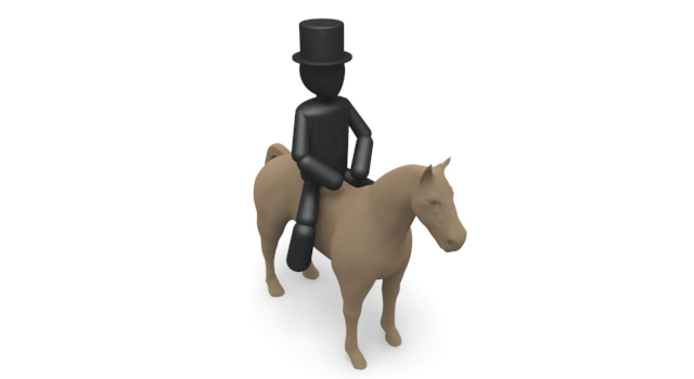 乗馬/乗る / スポーツ / 無料素材 / イラスト