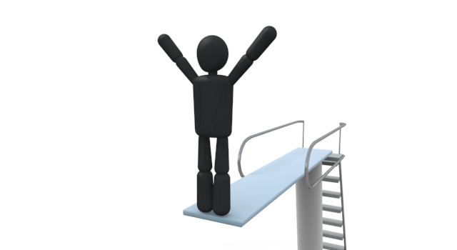 飛び板飛び込み / スポーツ / 無料素材 / イラスト