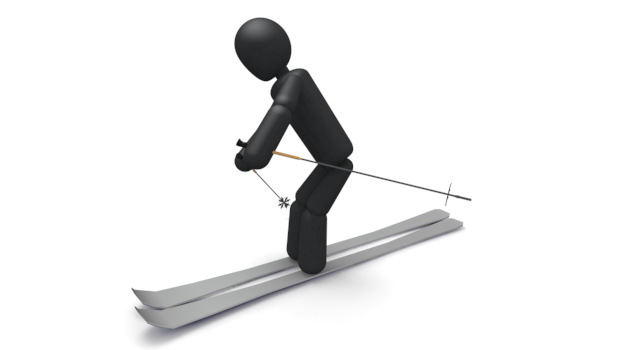 滑る/スキー / スポーツ / 無料素材 / イラスト