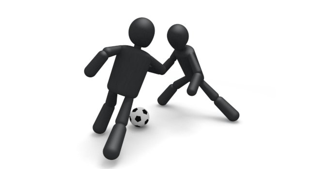 ドリブル突破 / スポーツ / 無料素材 / イラスト