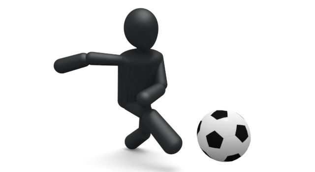 ミドルシュート / スポーツ / 無料素材 / イラスト