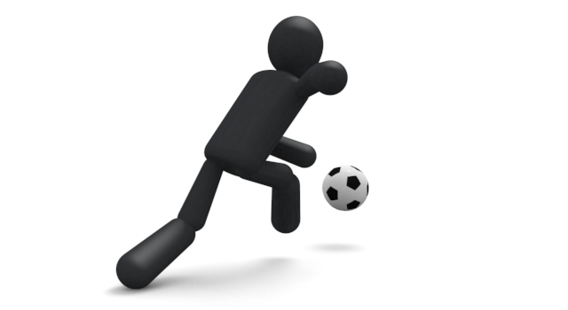 ドリブルサッカー / スポーツ / 無料素材 / イラスト