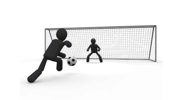 シュートを放つ / スポーツ / 無料素材 / イラスト