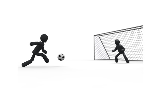 PK戦/サッカー / スポーツ / 無料素材 / イラスト