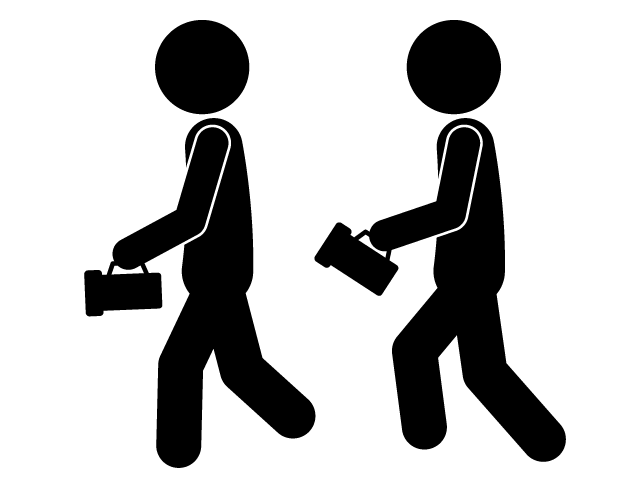 夜の見回り | 不審者 | 警戒 - シンプル / クリップアート / アイコン / イラスト / 無料 / 白黒 / 二色 / PNG形式：背景透明