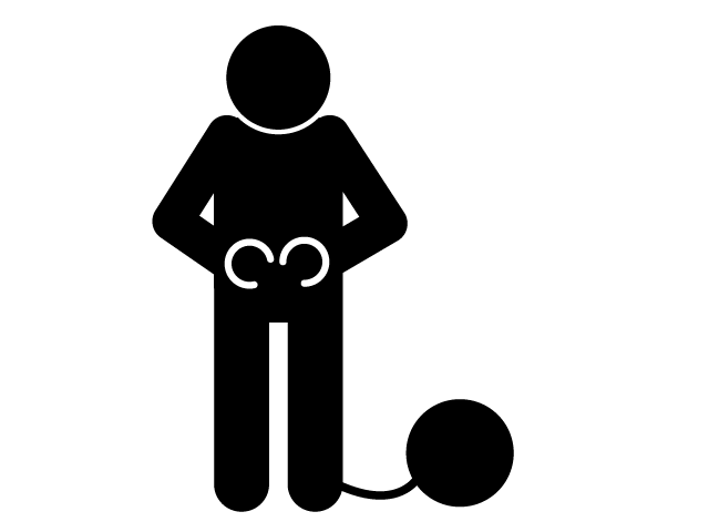 警察に捕まる | 刑務所 | 牢屋 - シンプル / クリップアート / アイコン / イラスト / 無料 / 白黒 / 二色 / PNG形式：背景透明