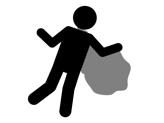 殺人事件 | 凶悪犯罪 | 血 - シンプル / クリップアート / アイコン / イラスト / 無料 / 白黒 / 二色 / PNG形式：背景透明