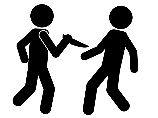 殺人者 | 凶悪犯 | 人殺し - シンプル / クリップアート / アイコン / イラスト / 無料 / 白黒 / 二色 / PNG形式：背景透明