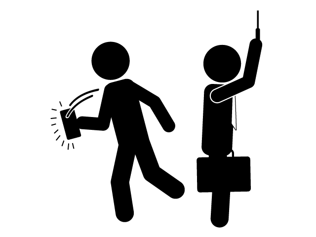 スリ | 窃盗犯 | 財布 - シンプル / クリップアート / アイコン / イラスト / 無料 / 白黒 / 二色 / PNG形式：背景透明