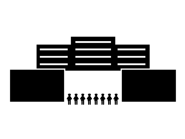 刑務所 | 牢獄 | 牢屋 - シンプル / クリップアート / アイコン / イラスト / 無料 / 白黒 / 二色 / PNG形式：背景透明