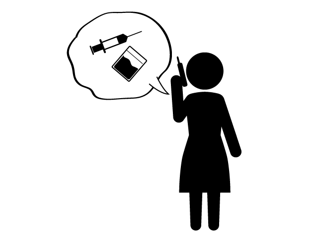 覚せい剤 | 薬 | 注射器 - シンプル / クリップアート / アイコン / イラスト / 無料 / 白黒 / 二色 / PNG形式：背景透明