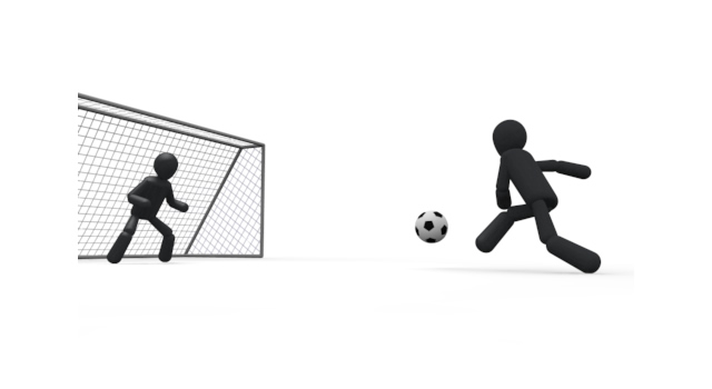 サッカー/PK戦 / スポーツ / 無料素材 / イラスト