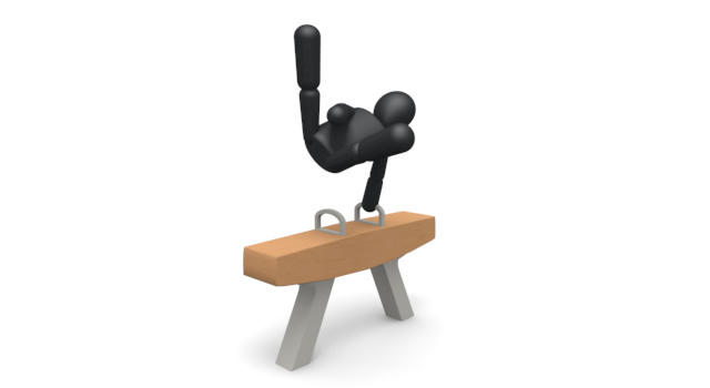 体操/あん馬 / スポーツ / 無料素材 / イラスト