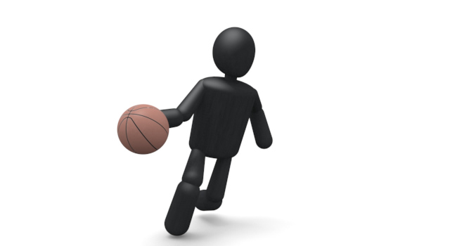 バスケットボール/ドリブル / スポーツ / 無料素材 / イラスト