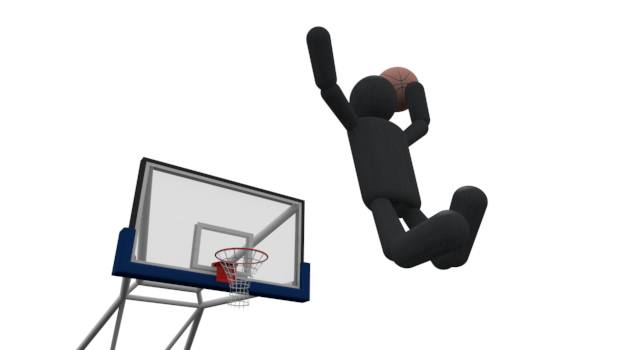 ゴールポスト/ダンクシュート / スポーツ / 無料素材 / イラスト