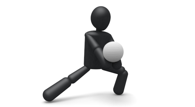 バレーボール/レシーブ / スポーツ / 無料素材 / イラスト