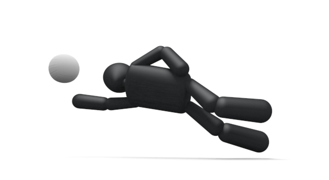 バレーボール/レシーブ / スポーツ / 無料素材 / イラスト