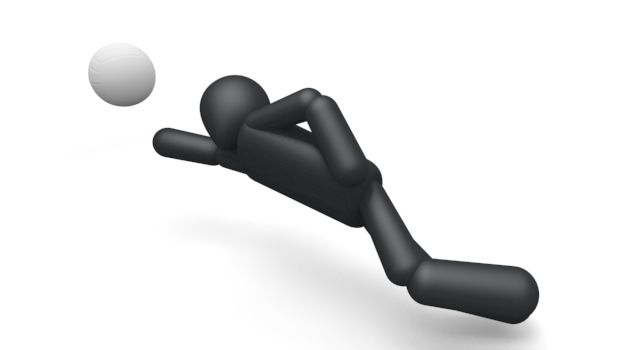 ボールをとる/バレー / スポーツ / 無料素材 / イラスト