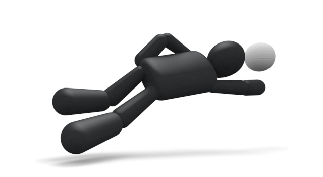 ジャンプレシーブ / スポーツ / 無料素材 / イラスト