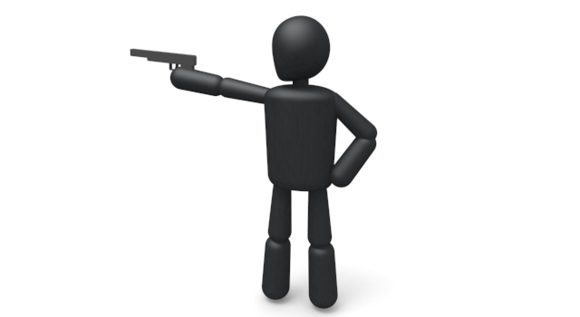 競技/エアピストル / スポーツ / 無料素材 / イラスト