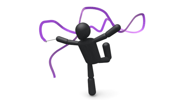 新体操/リボン / スポーツ / 無料素材 / イラスト