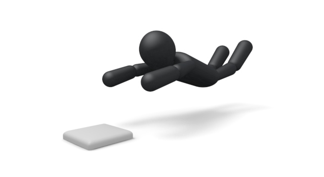 ヘッドスライディング / スポーツ / 無料素材 / イラスト