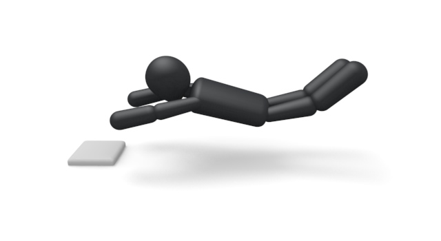 野球/ヘッドスライディング / スポーツ / 無料素材 / イラスト