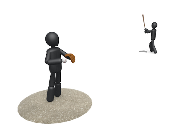 野球｜バッター｜ピッチャー / スポーツ / 無料素材 / イラスト