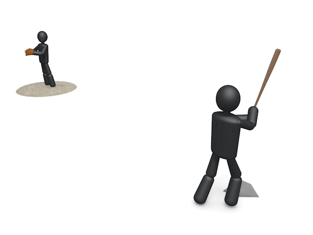 野球｜バッター｜ピッチャー / スポーツ / 無料素材 / イラスト