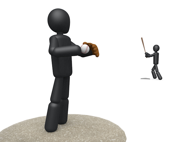 野球｜バッター｜ピッチャー / スポーツ / 無料素材 / イラスト