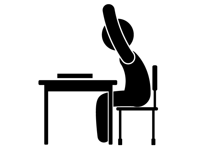 手をあげる | 発言 | 積極性 - シンプル / クリップアート / アイコン / イラスト / 無料 / 白黒 / 二色 / PNG形式：背景透明