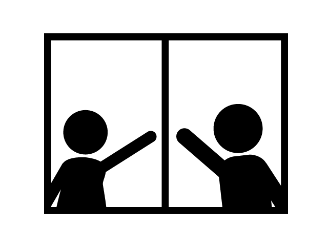 手をあげる | 発言 | 答える - シンプル / クリップアート / アイコン / イラスト / 無料 / 白黒 / 二色 / PNG形式：背景透明