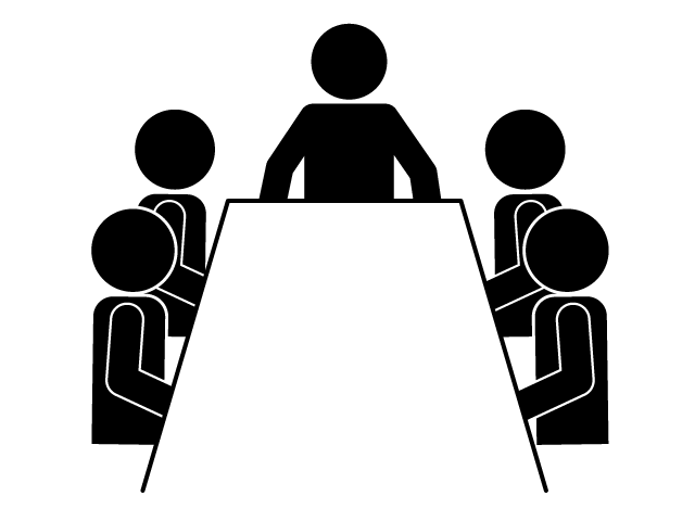 グループ活動 | 仲良しグループ | 発表会 - シンプル / クリップアート / アイコン / イラスト / 無料 / 白黒 / 二色 / PNG形式：背景透明