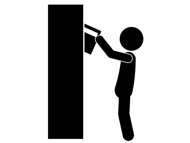 本を返す | 返却 | 図書館 - シンプル / クリップアート / アイコン / イラスト / 無料 / 白黒 / 二色 / PNG形式：背景透明