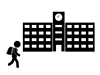 学校 | 校門 | 休日 - ピクトグラム｜フリーイラスト素材
