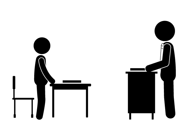 発言する | 声をだす | 先生にあてられる - シンプル / クリップアート / アイコン / イラスト / 無料 / 白黒 / 二色 / PNG形式：背景透明