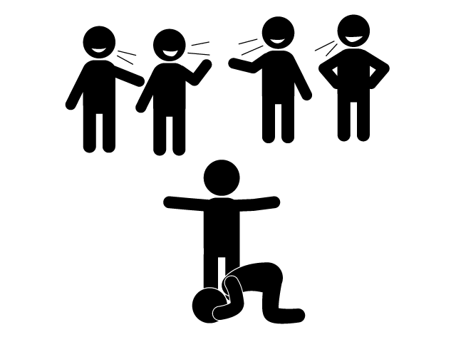 友達を守る | 正義感 | 仲間 - シンプル / クリップアート / アイコン / イラスト / 無料 / 白黒 / 二色 / PNG形式：背景透明