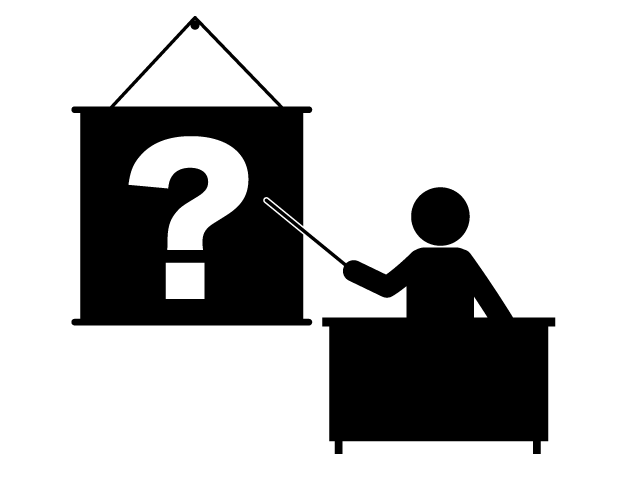 質問 | クエスチョン | クイズ - シンプル / クリップアート / アイコン / イラスト / 無料 / 白黒 / 二色 / PNG形式：背景透明